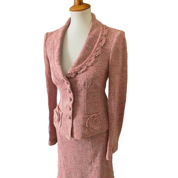Vintage Y2K Nanette Lepore Knit Suit, Never Worn Sz. Small, Dusty Pink - Picture 6 of 12